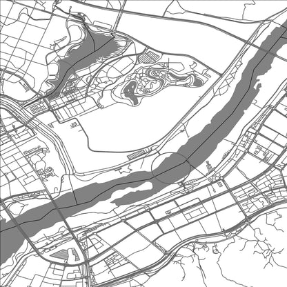 ROAD MAP OF SEJONG, SOUTH KOREA BY MAPBAKES