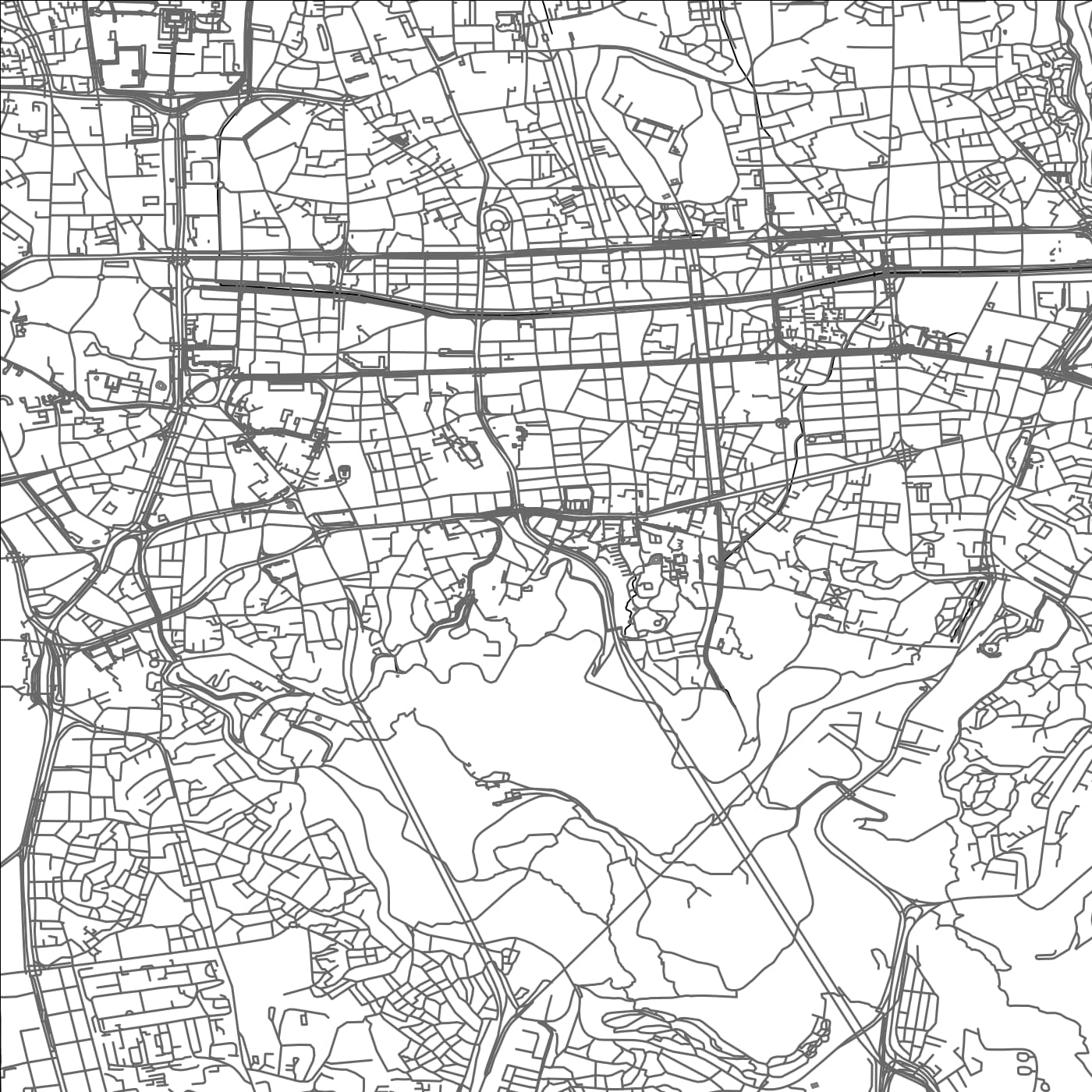 ROAD MAP OF SEOUL, SOUTH KOREA BY MAPBAKES