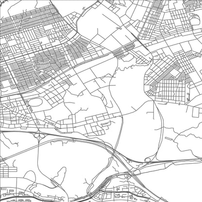 ROAD MAP OF SONGNAM, SOUTH KOREA BY MAPBAKES