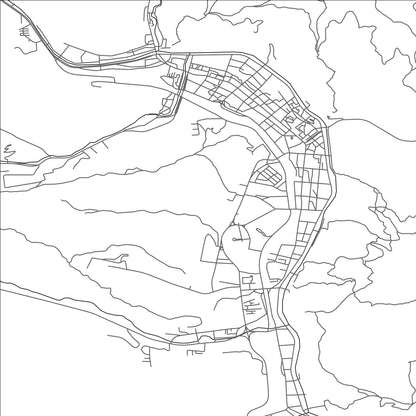 ROAD MAP OF TAEBAEK, SOUTH KOREA BY MAPBAKES