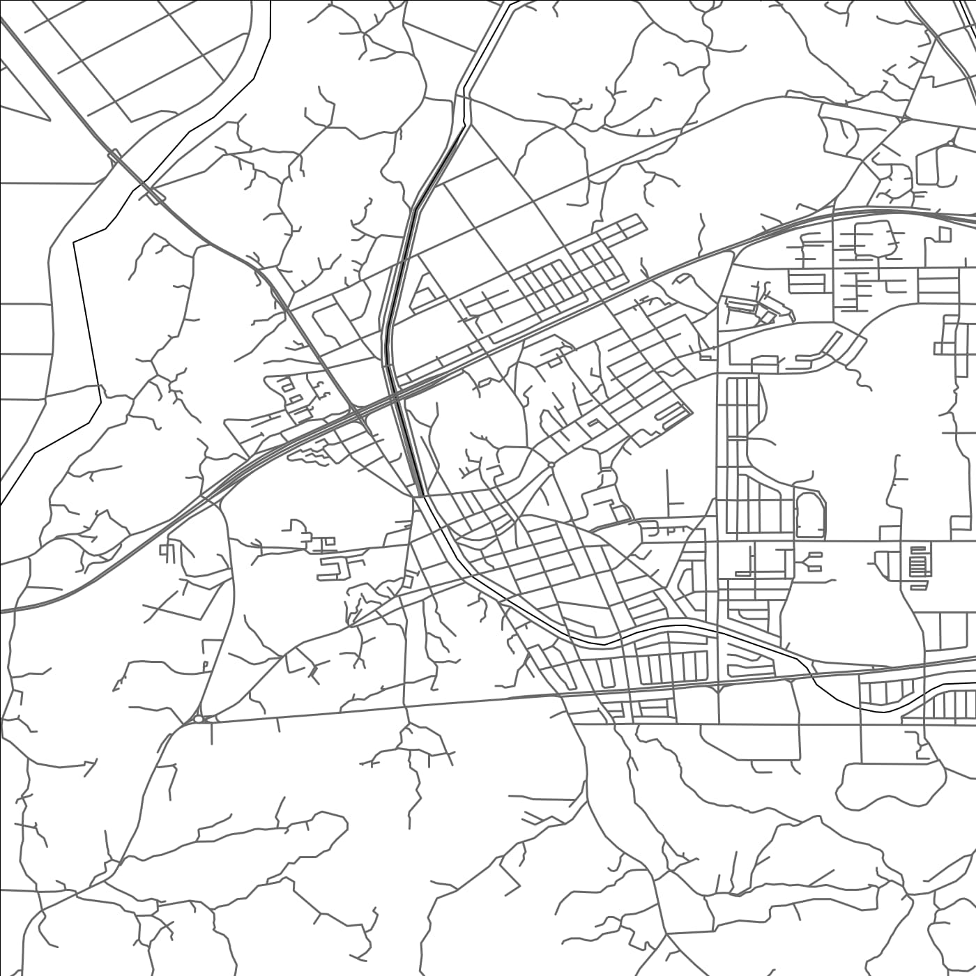 ROAD MAP OF TANGJIN, SOUTH KOREA BY MAPBAKES