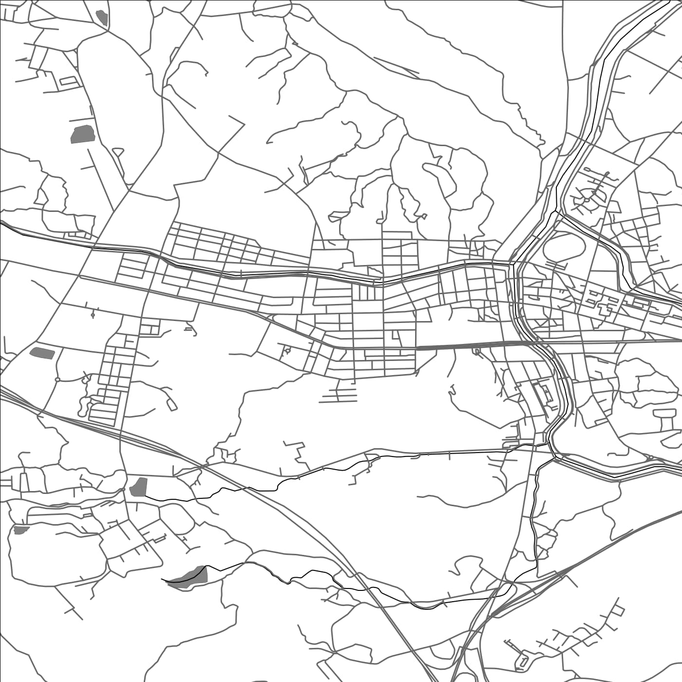 ROAD MAP OF TONGJIN, SOUTH KOREA BY MAPBAKES