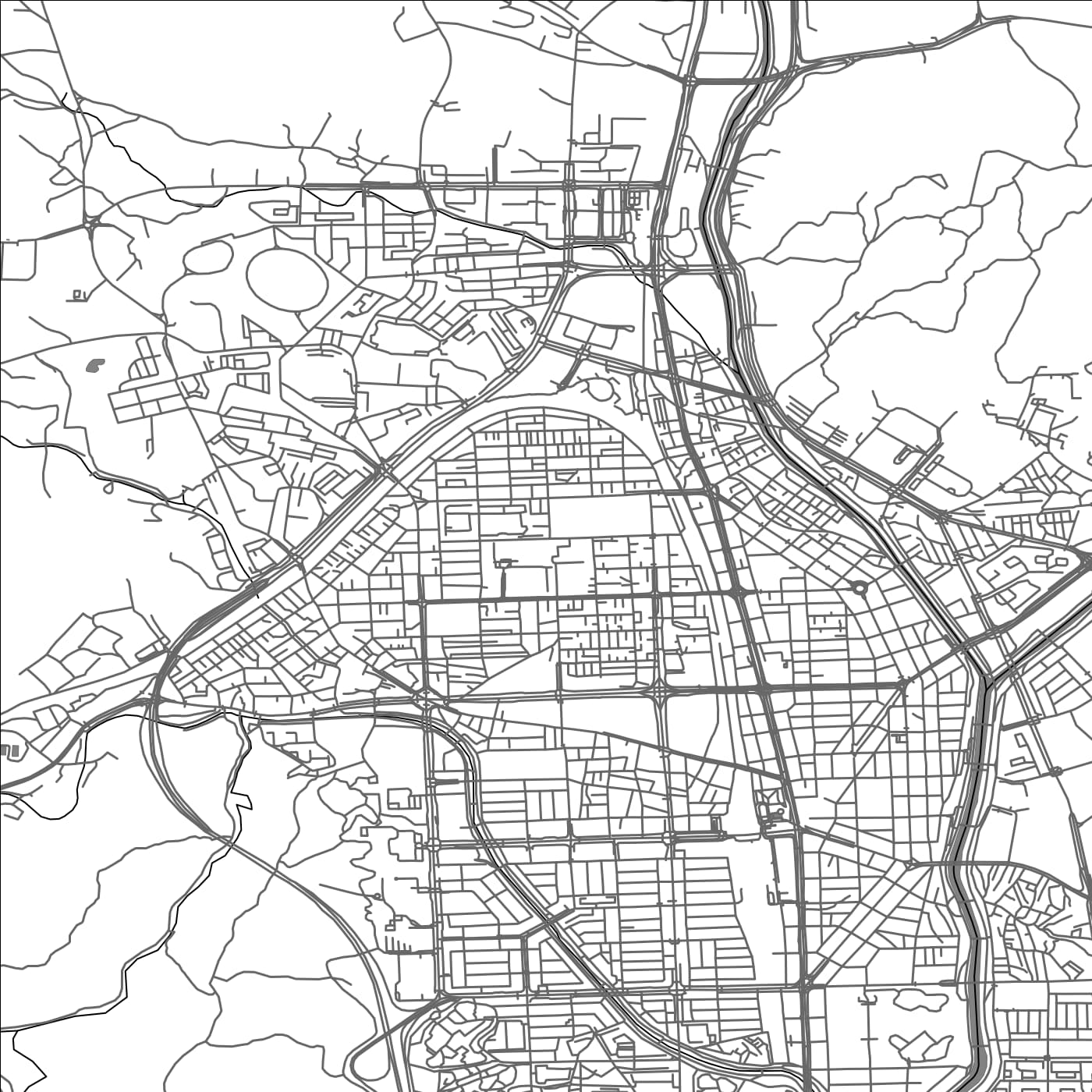 ROAD MAP OF UIJEONGBU, SOUTH KOREA BY MAPBAKES