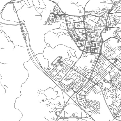 ROAD MAP OF WONJU, SOUTH KOREA BY MAPBAKES