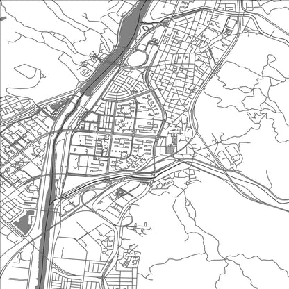 ROAD MAP OF YANGSAN, SOUTH KOREA BY MAPBAKES