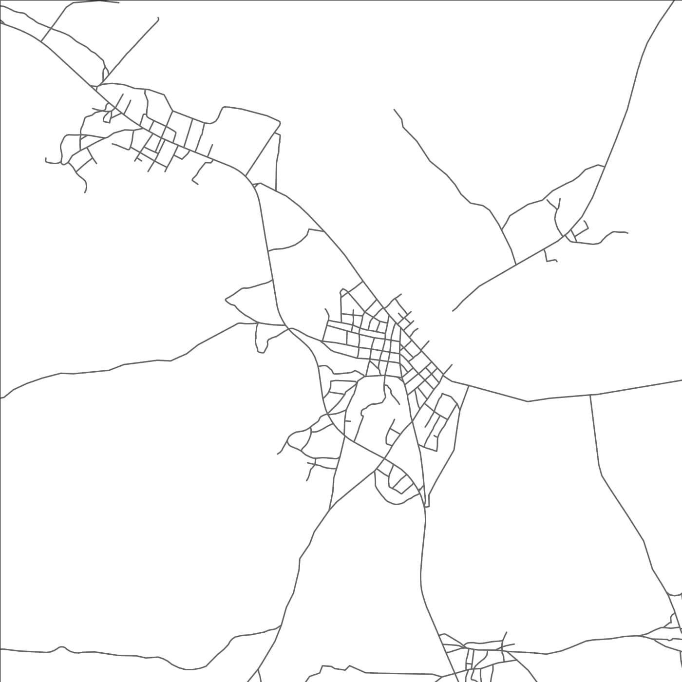 ROAD MAP OF BANSANG, THE GAMBIA BY MAPBAKES