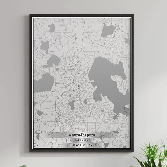 ROAD MAP OF ANURADHAPURA, SRI LANKA BY MAPBAKES