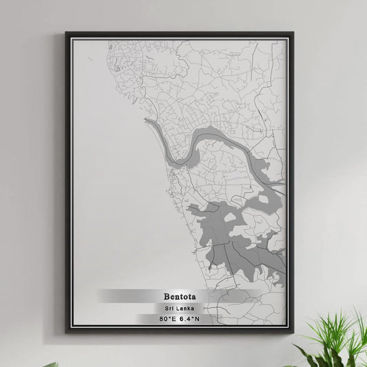 ROAD MAP OF BENTOTA, SRI LANKA BY MAPBAKES