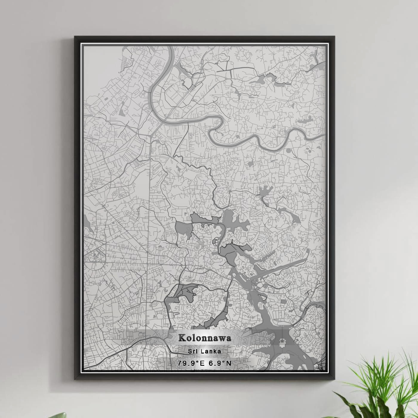 ROAD MAP OF KOLONNAWA, SRI LANKA BY MAPBAKES