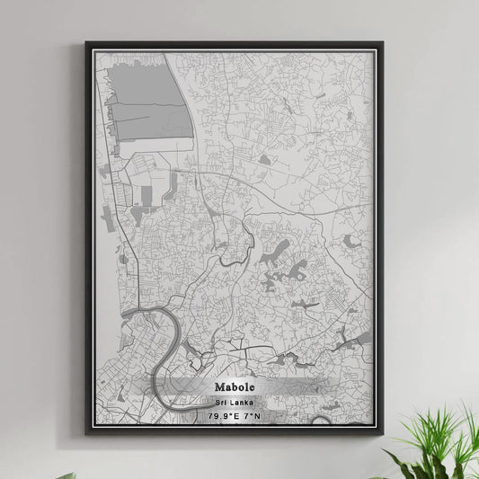 ROAD MAP OF MABOLE, SRI LANKA BY MAPBAKES