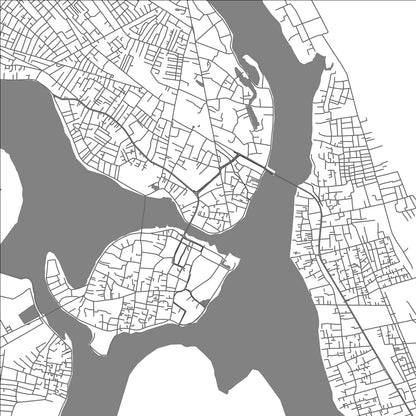 ROAD MAP OF BATTICALOA, SRI LANKA BY MAPBAKES