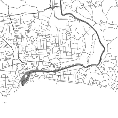 ROAD MAP OF GANDARA WEST, SRI LANKA BY MAPBAKES