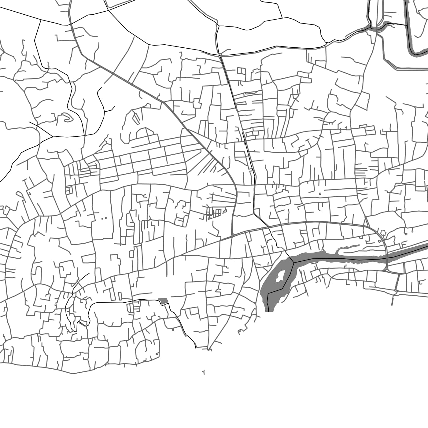 ROAD MAP OF MATARA, SRI LANKA BY MAPBAKES