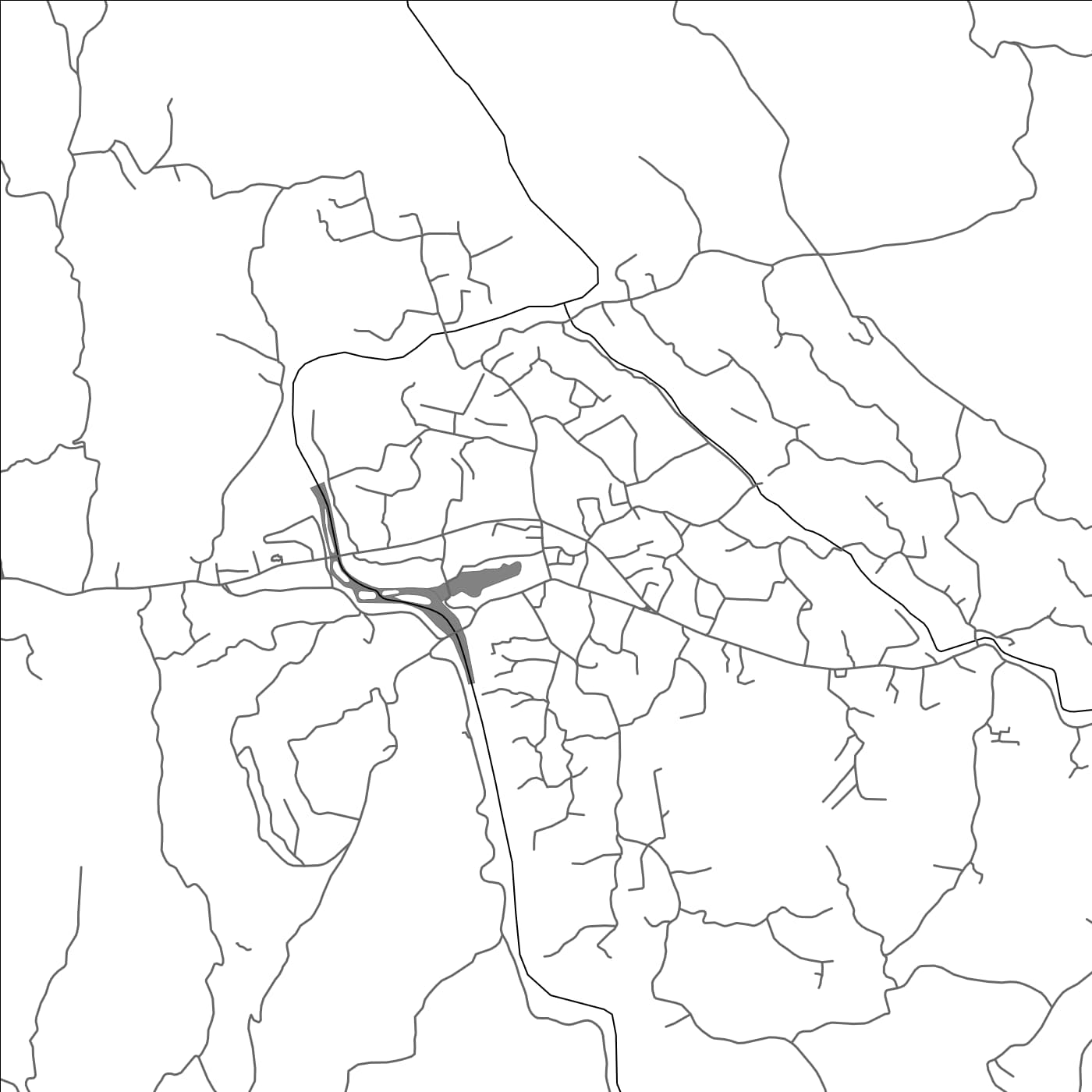 ROAD MAP OF MAWANELLA, SRI LANKA BY MAPBAKES