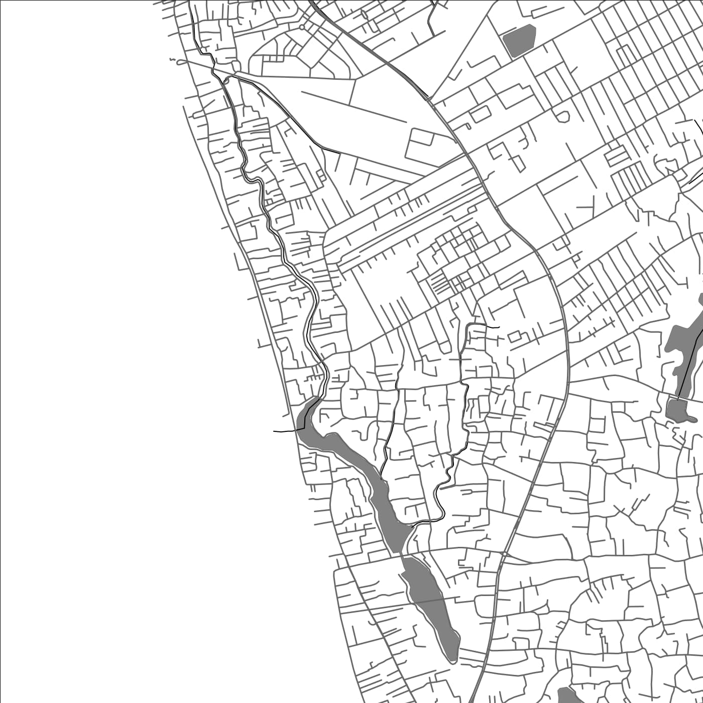 ROAD MAP OF MORATUWA, SRI LANKA BY MAPBAKES