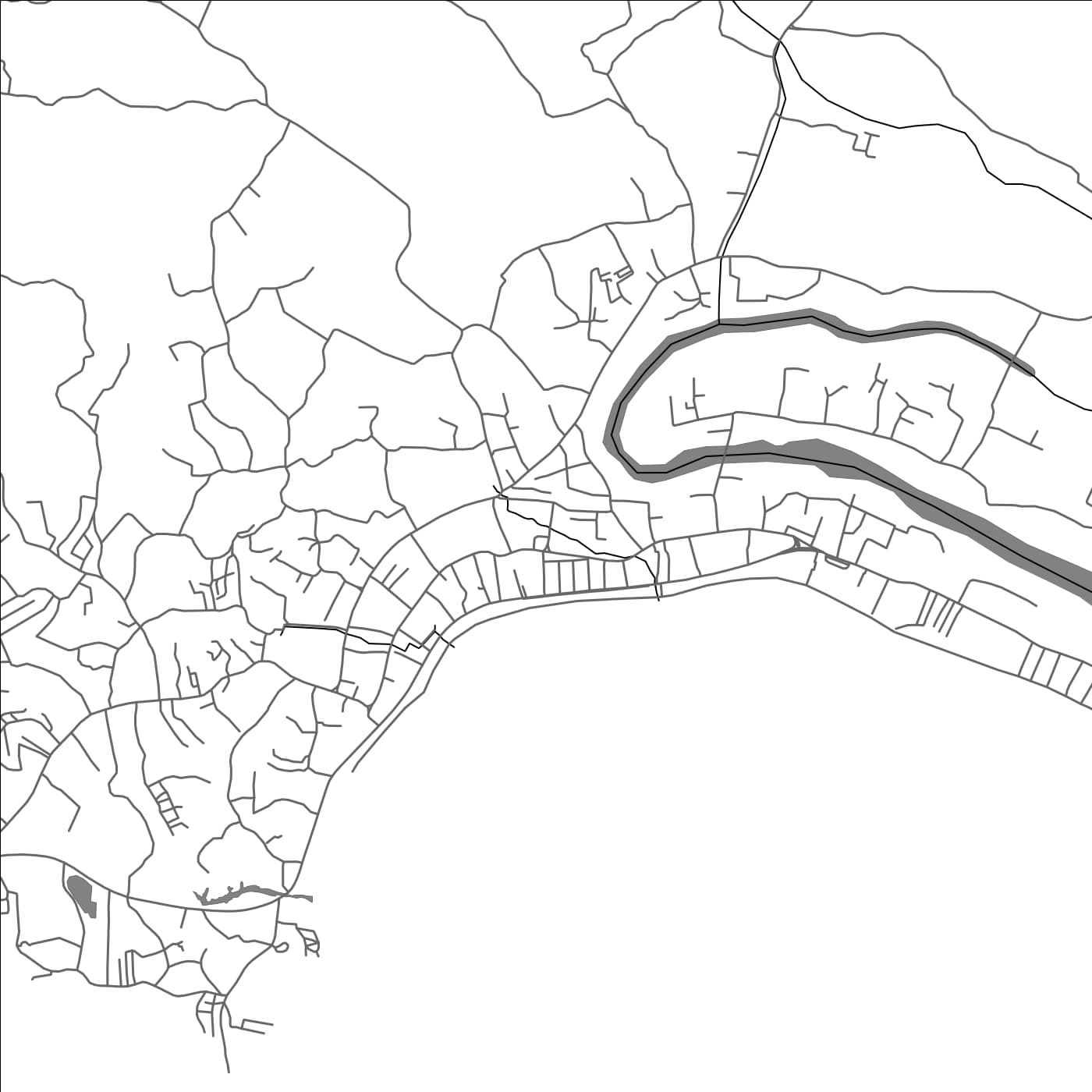 ROAD MAP OF WELIGAMA, SRI LANKA BY MAPBAKES