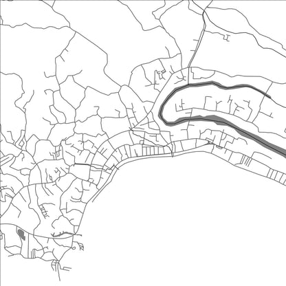 ROAD MAP OF WELIGAMA, SRI LANKA BY MAPBAKES