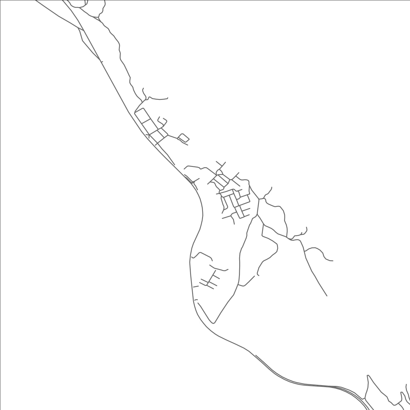 ROAD MAP OF BIŢNAH, UNITED ARAB EMIRATES BY MAPBAKES