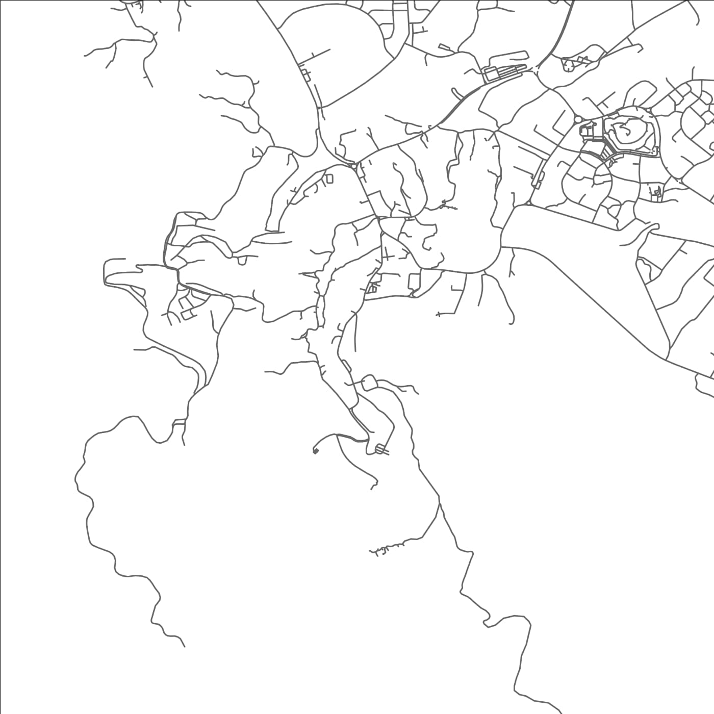 ROAD MAP OF ḨAYL, UNITED ARAB EMIRATES BY MAPBAKES