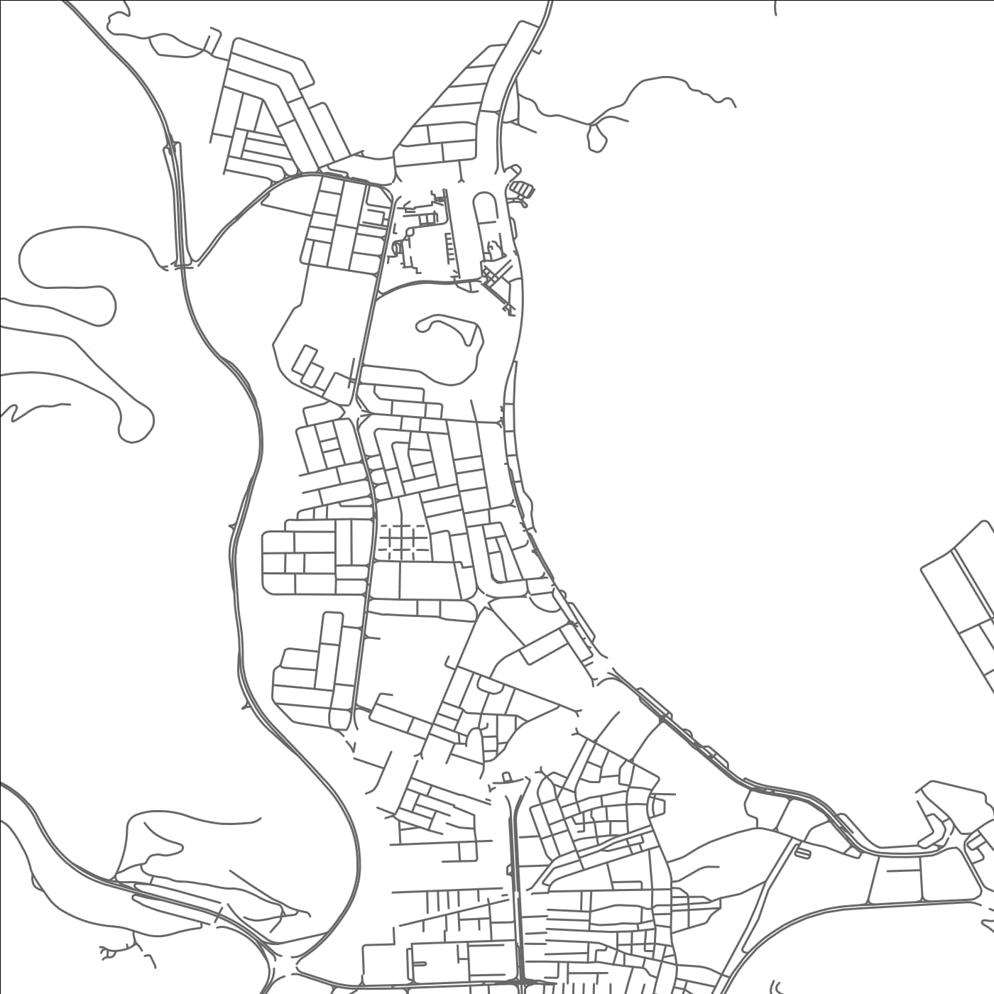 ROAD MAP OF ḨIYĀWAH, UNITED ARAB EMIRATES BY MAPBAKES