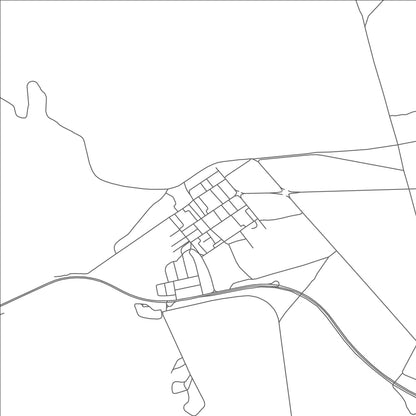 ROAD MAP OF Z̧ANḨAH, UNITED ARAB EMIRATES BY MAPBAKES