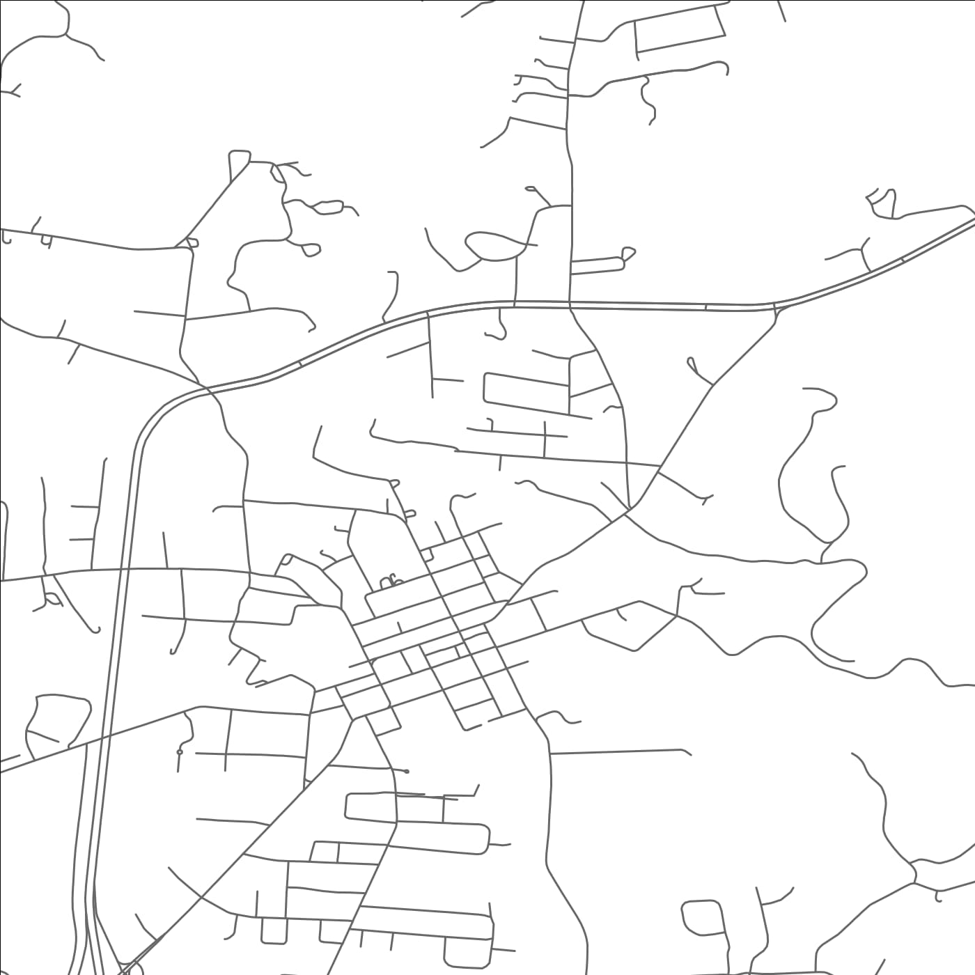 ROAD MAP OF ALGOOD, TENNESSEE BY MAPBAKES