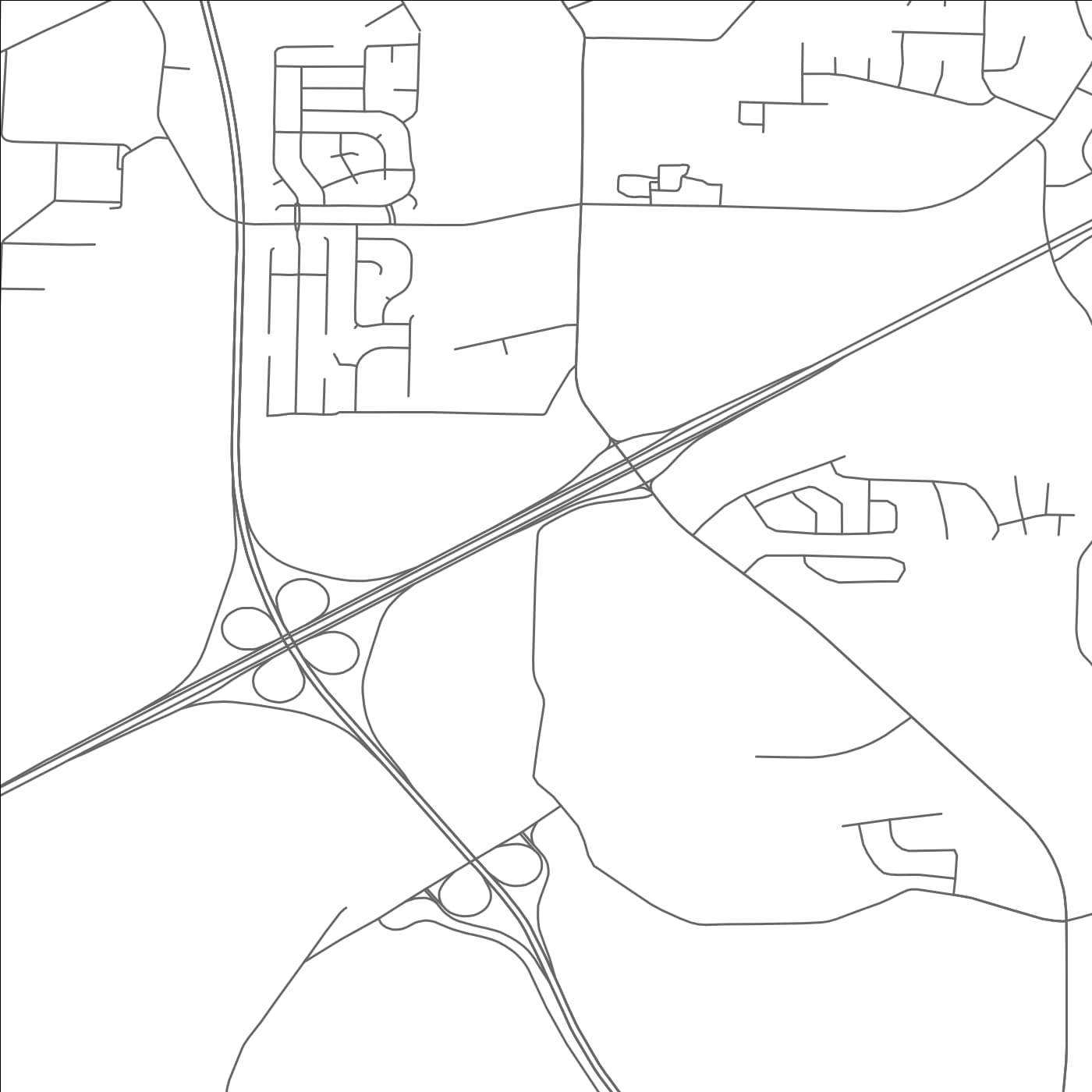 ROAD MAP OF ARLINGTON, TENNESSEE BY MAPBAKES