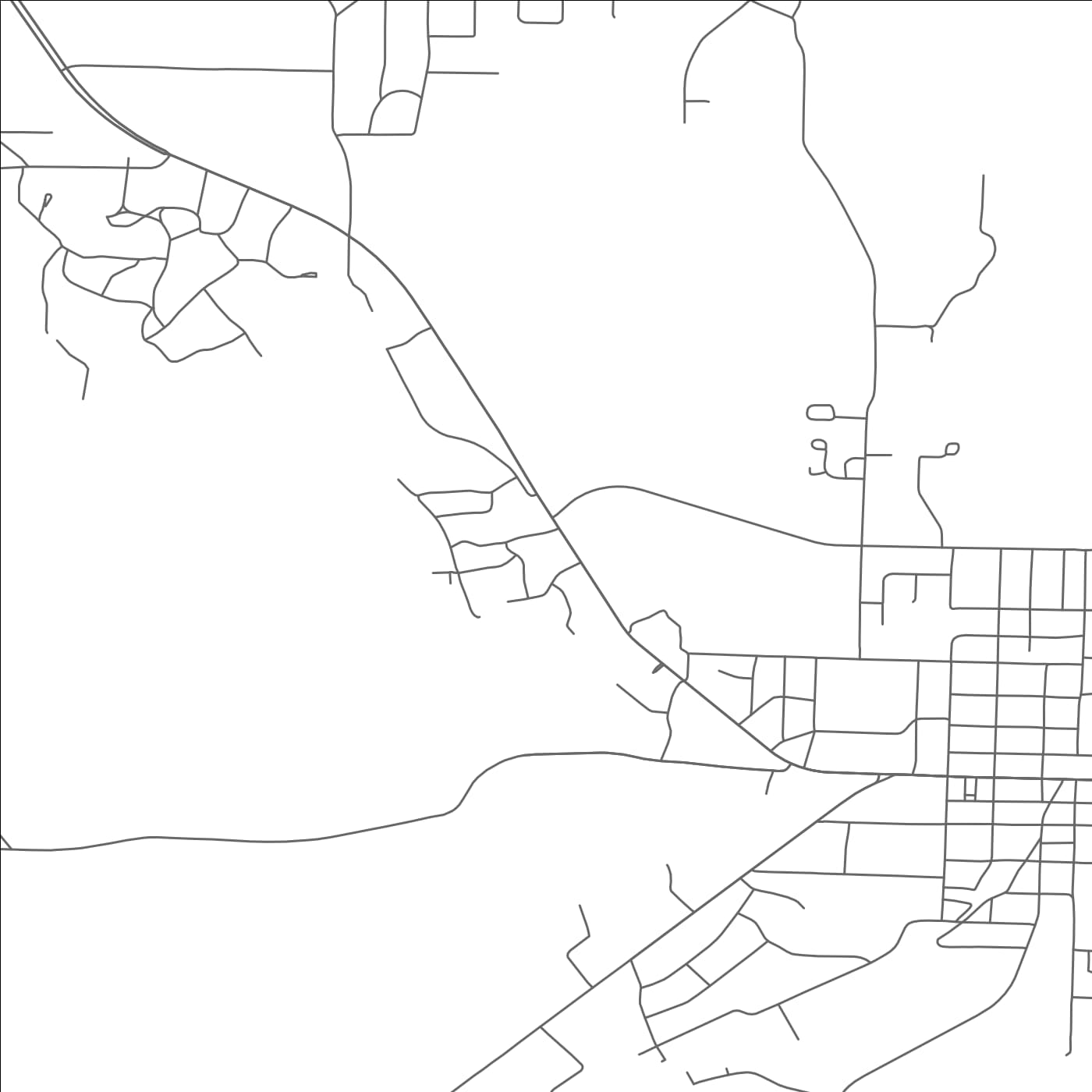 ROAD MAP OF BOLIVAR, TENNESSEE BY MAPBAKES