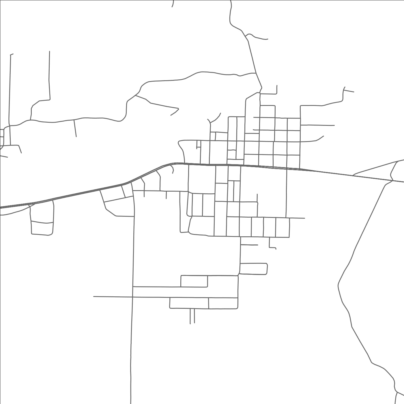 ROAD MAP OF BRUCETON, TENNESSEE BY MAPBAKES