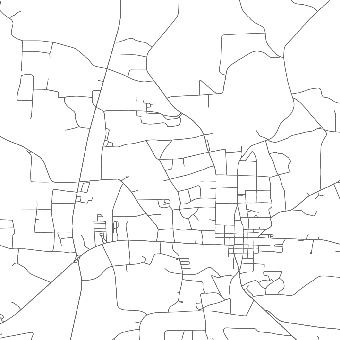 ROAD MAP OF CAMDEN, TENNESSEE BY MAPBAKES