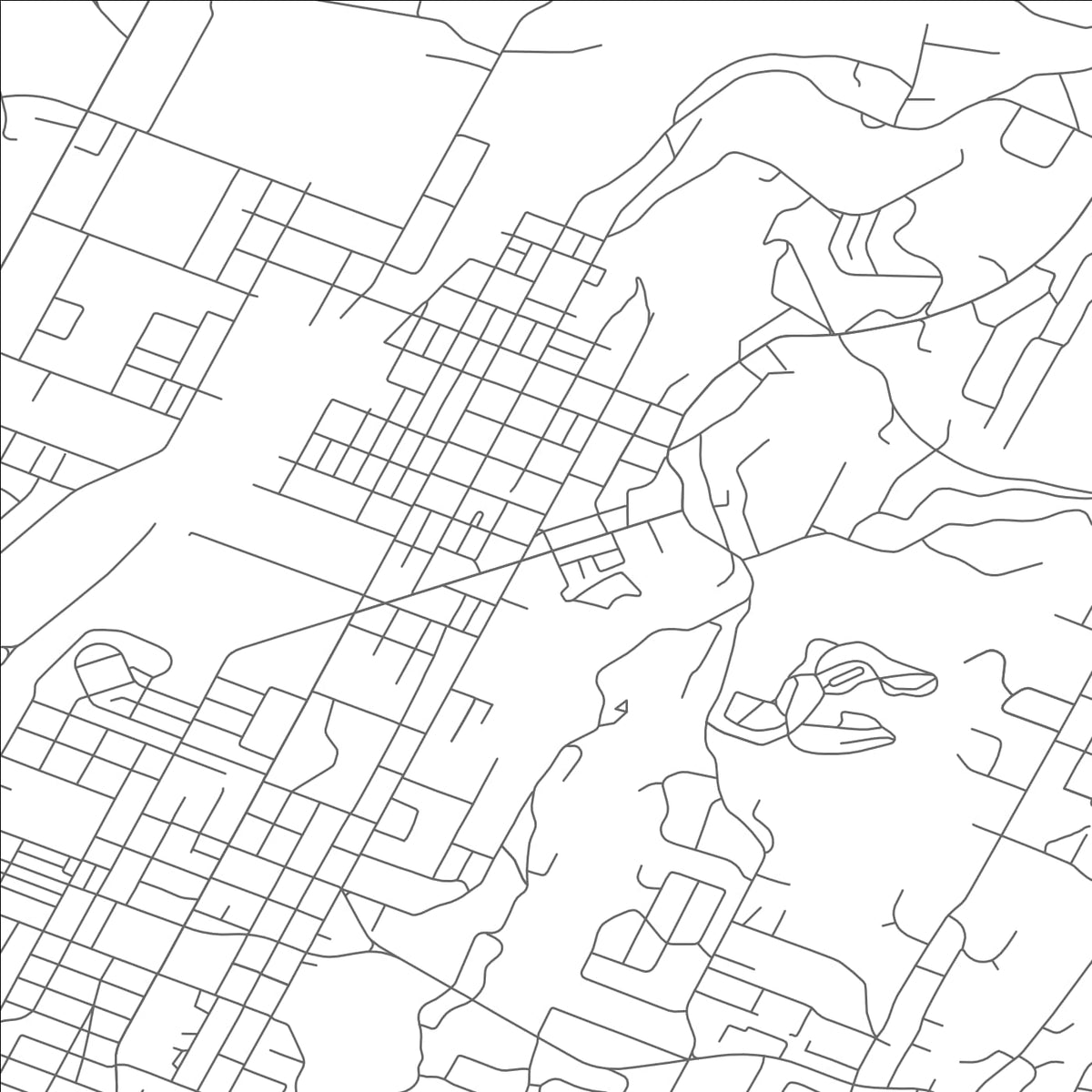 ROAD MAP OF CHATTANOOGA, TENNESSEE BY MAPBAKES