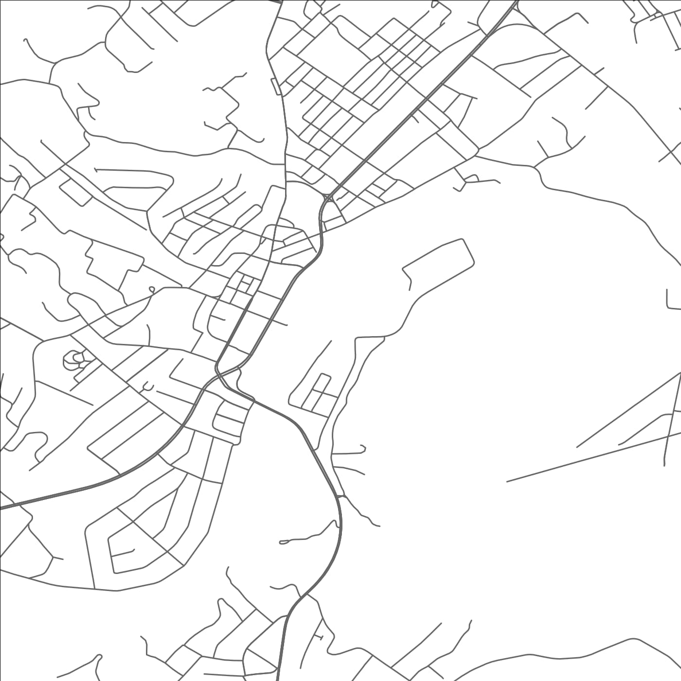 ROAD MAP OF CLINTON, TENNESSEE BY MAPBAKES