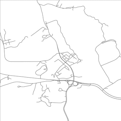 ROAD MAP OF DUCKTOWN, TENNESSEE BY MAPBAKES