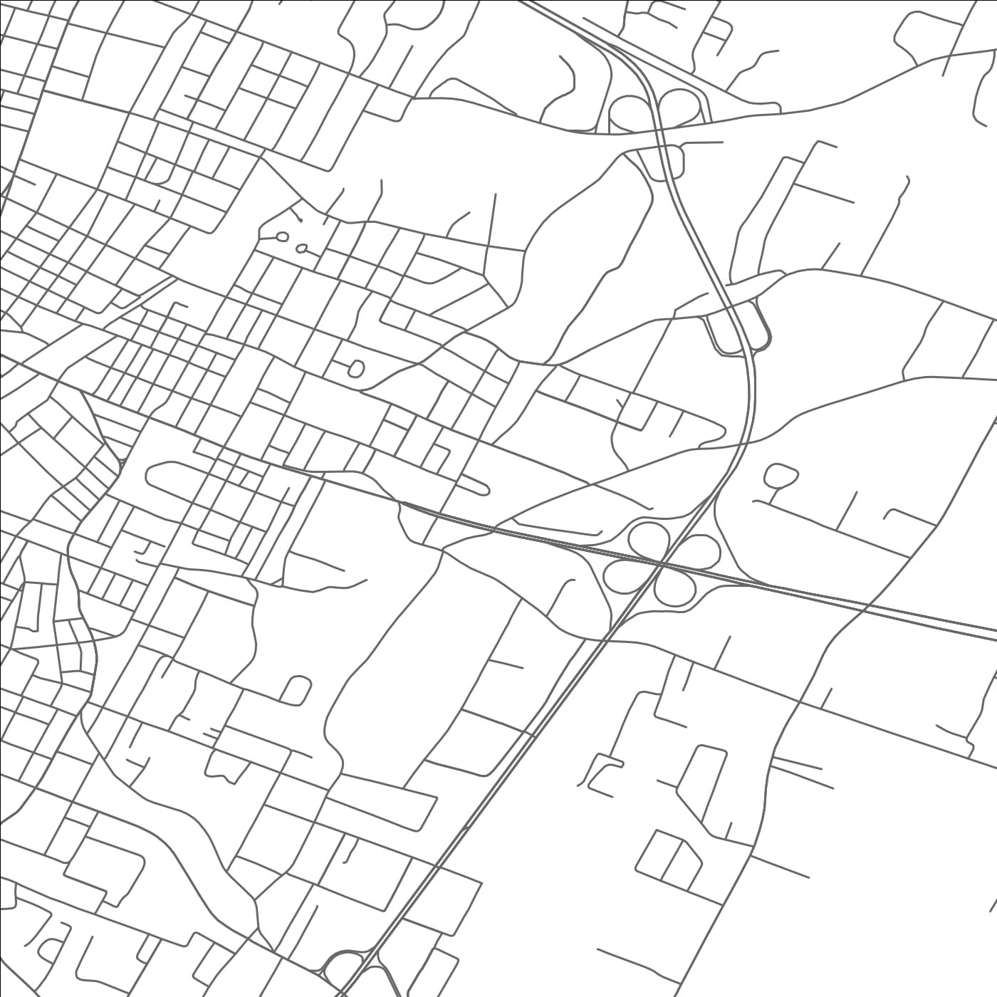 ROAD MAP OF EAST CLEVELAND, TENNESSEE BY MAPBAKES