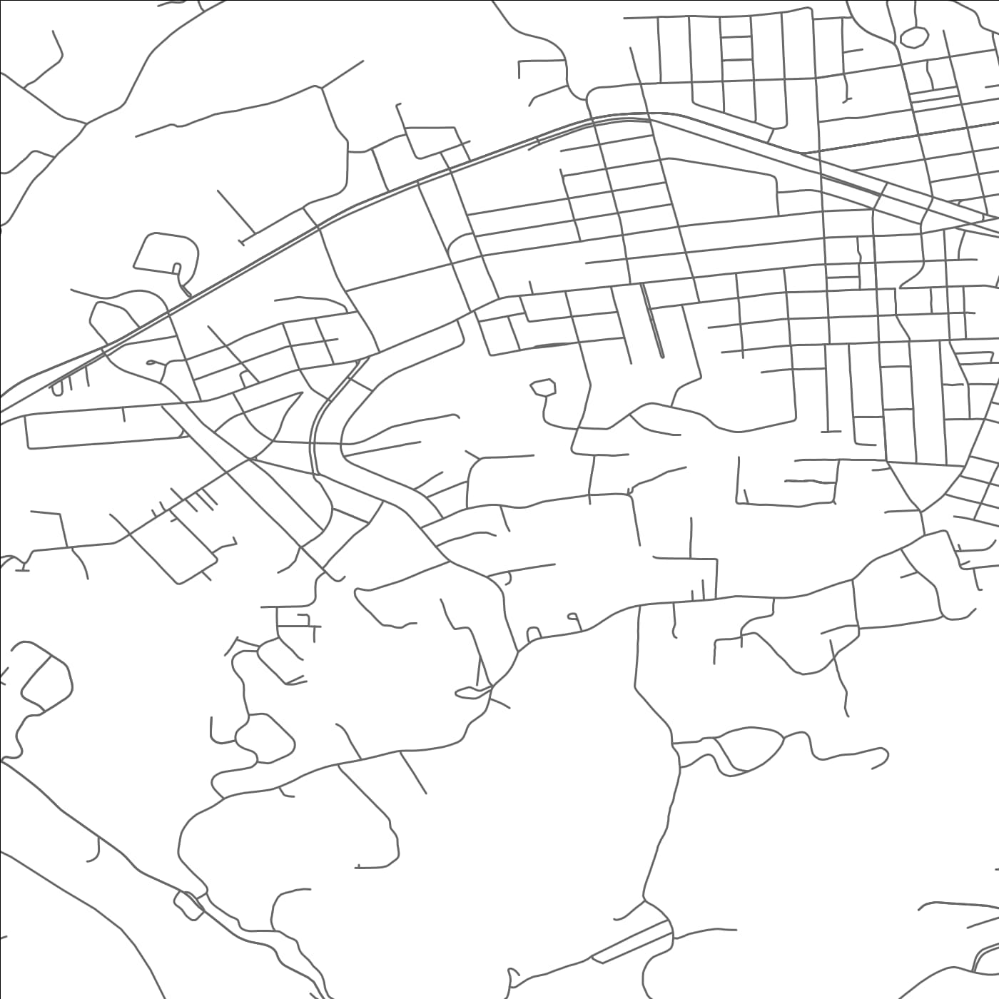 ROAD MAP OF ELIZABETHTON, TENNESSEE BY MAPBAKES