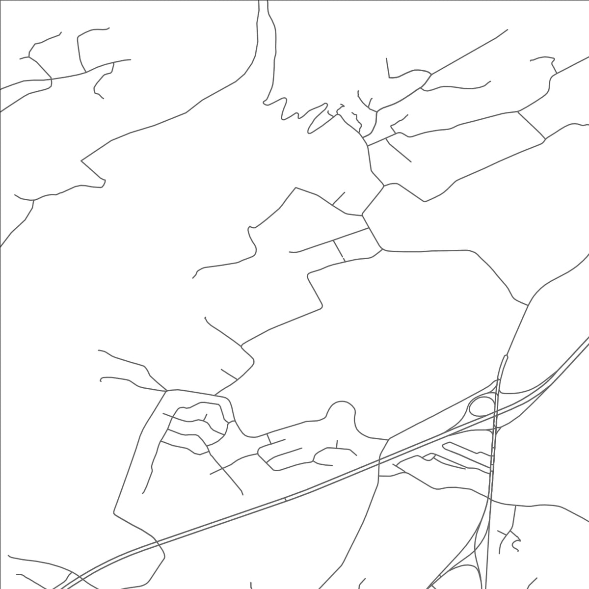 ROAD MAP OF FALLING WATER, TENNESSEE BY MAPBAKES