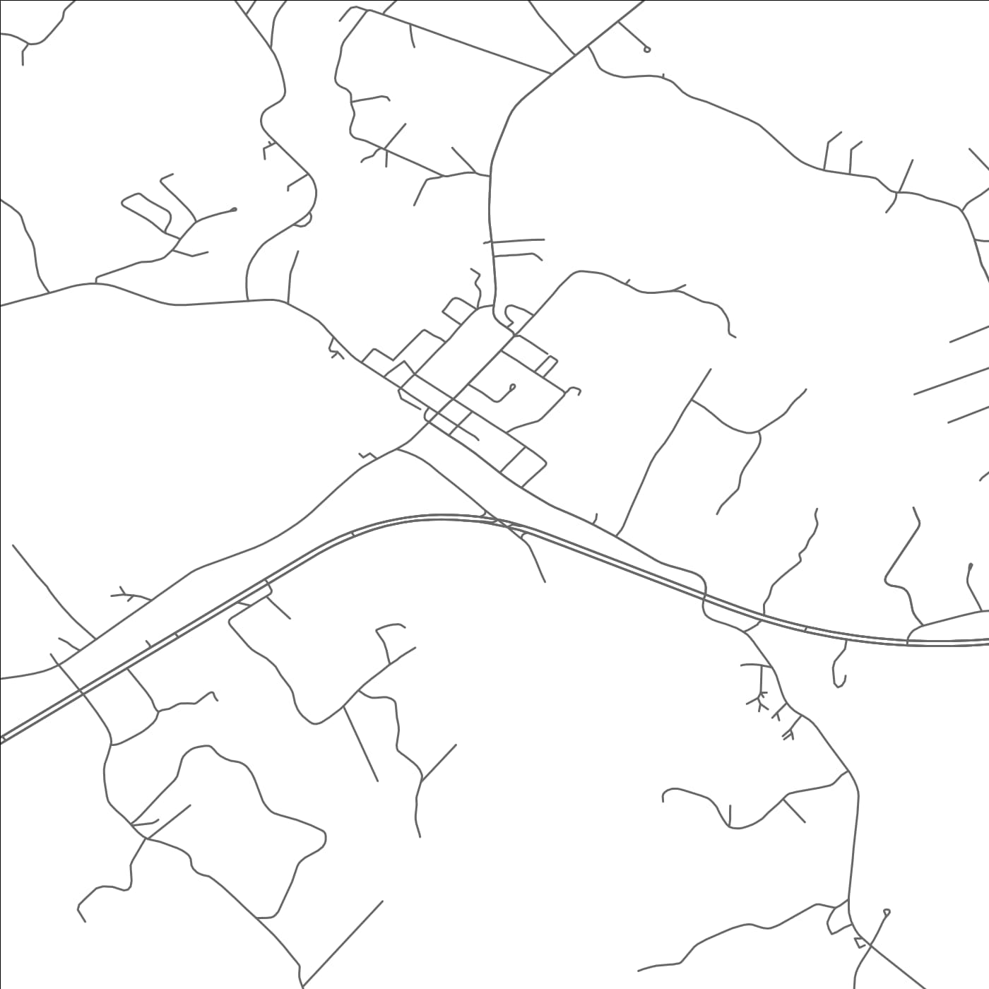 ROAD MAP OF FRIENDSVILLE, TENNESSEE BY MAPBAKES