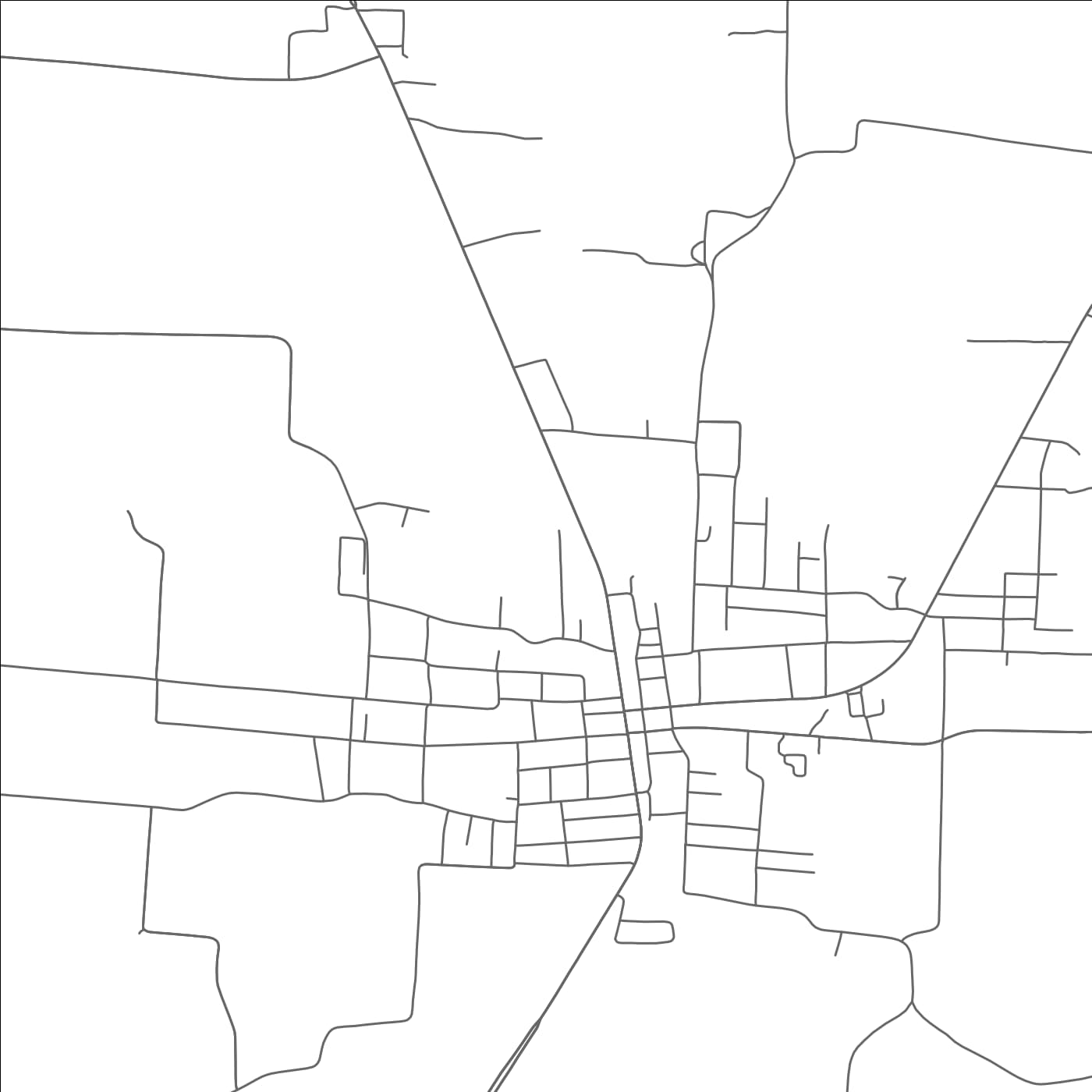 ROAD MAP OF GREENFIELD, TENNESSEE BY MAPBAKES