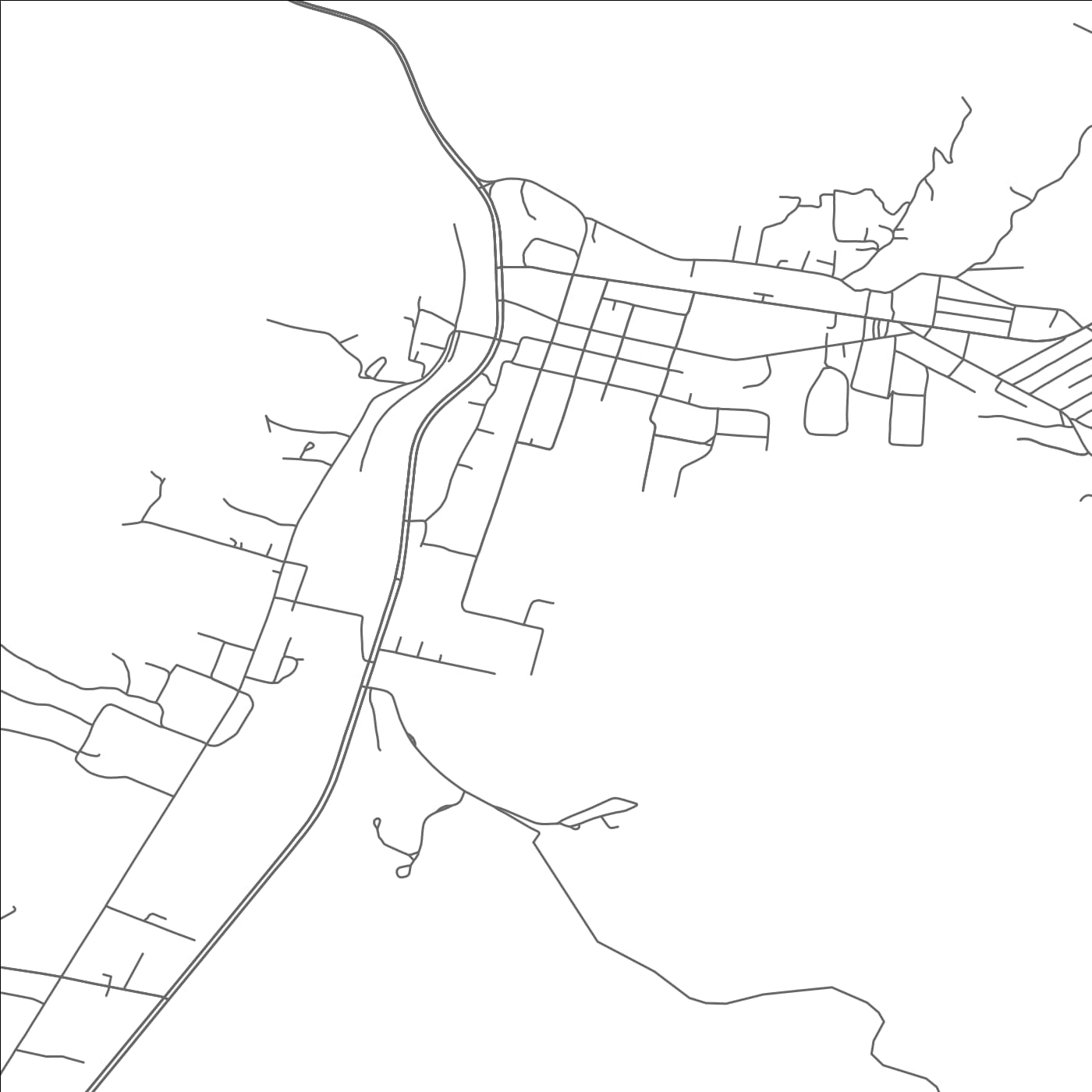 ROAD MAP OF HAMPTON, TENNESSEE BY MAPBAKES