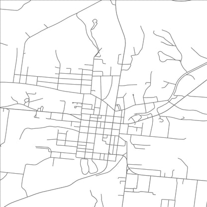 ROAD MAP OF HOHENWALD, TENNESSEE BY MAPBAKES