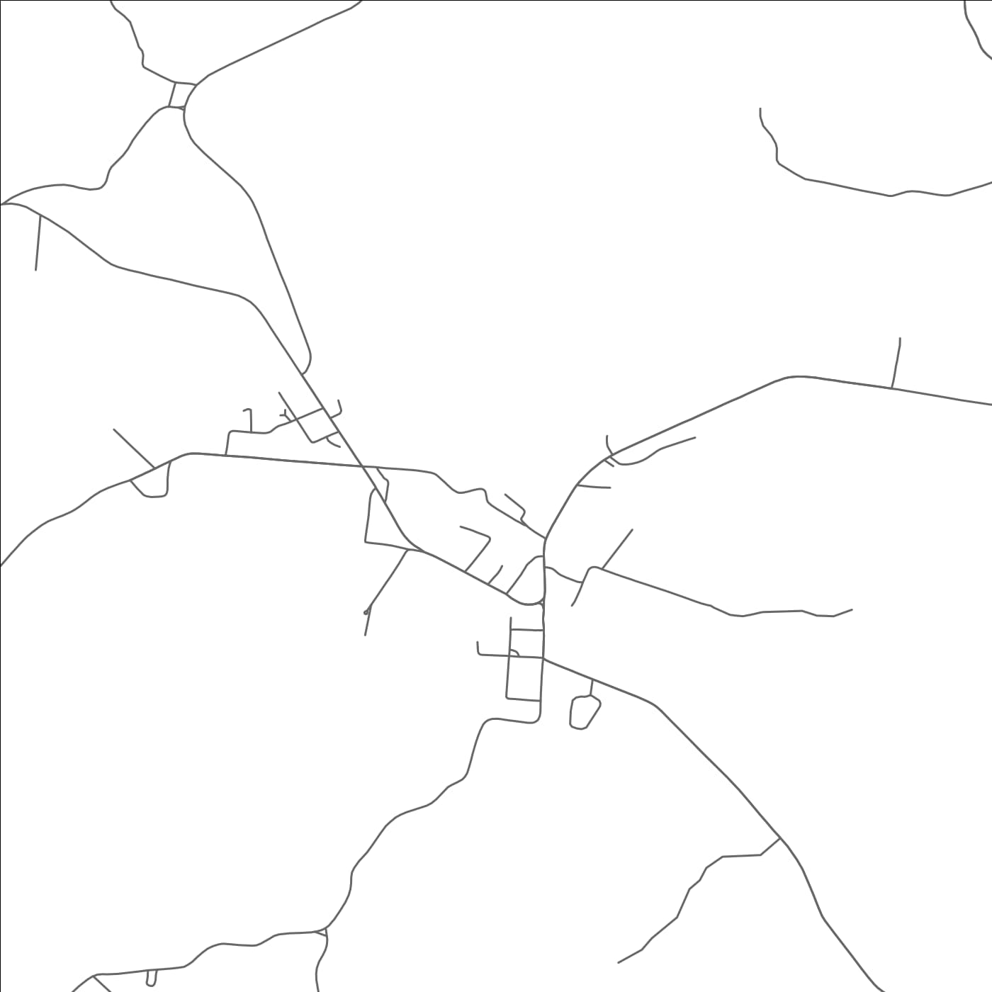 ROAD MAP OF HORNBEAK, TENNESSEE BY MAPBAKES