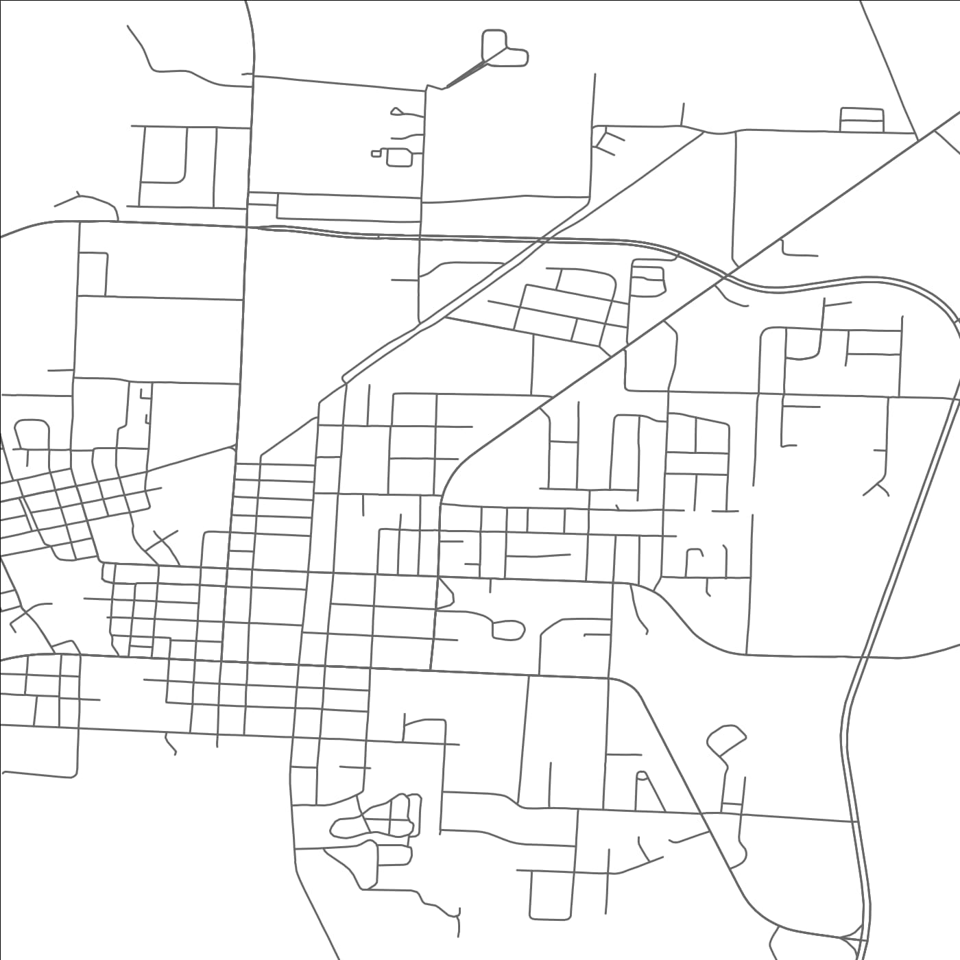 ROAD MAP OF HUMBOLDT, TENNESSEE BY MAPBAKES