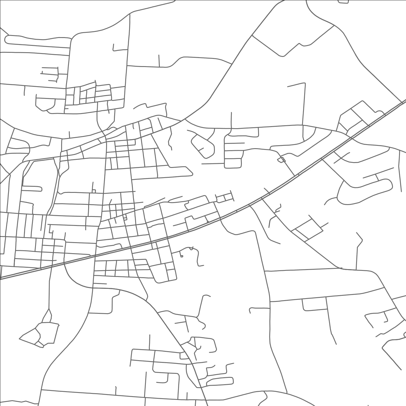 ROAD MAP OF JEFFERSON CITY, TENNESSEE BY MAPBAKES