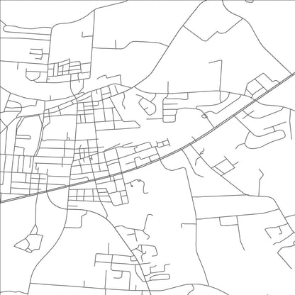 ROAD MAP OF JEFFERSON CITY, TENNESSEE BY MAPBAKES