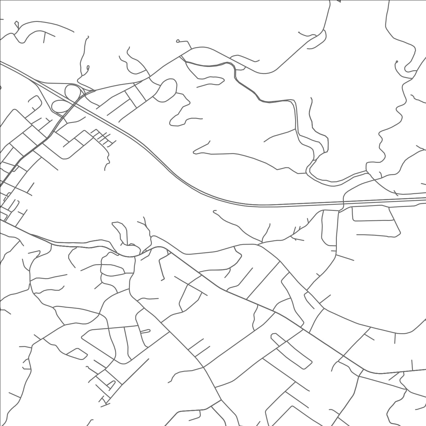 ROAD MAP OF KINGSTON, TENNESSEE BY MAPBAKES