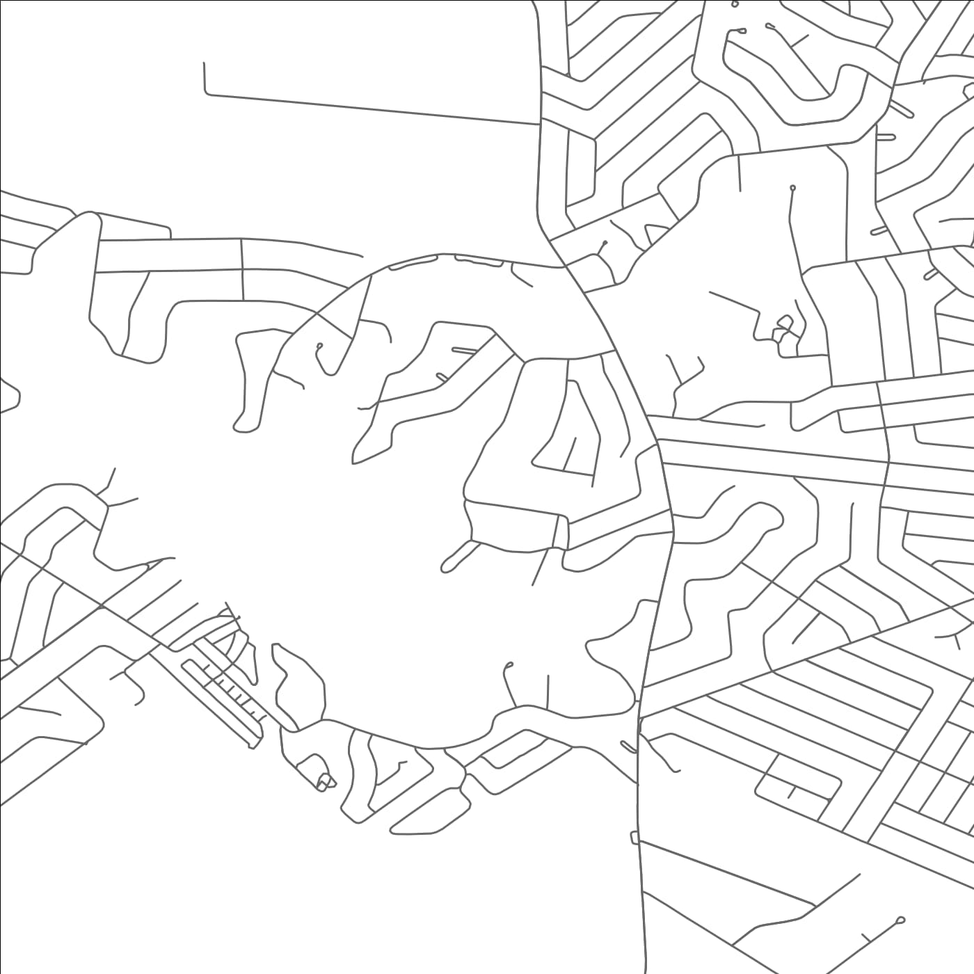 ROAD MAP OF LAKE TANSI, TENNESSEE BY MAPBAKES