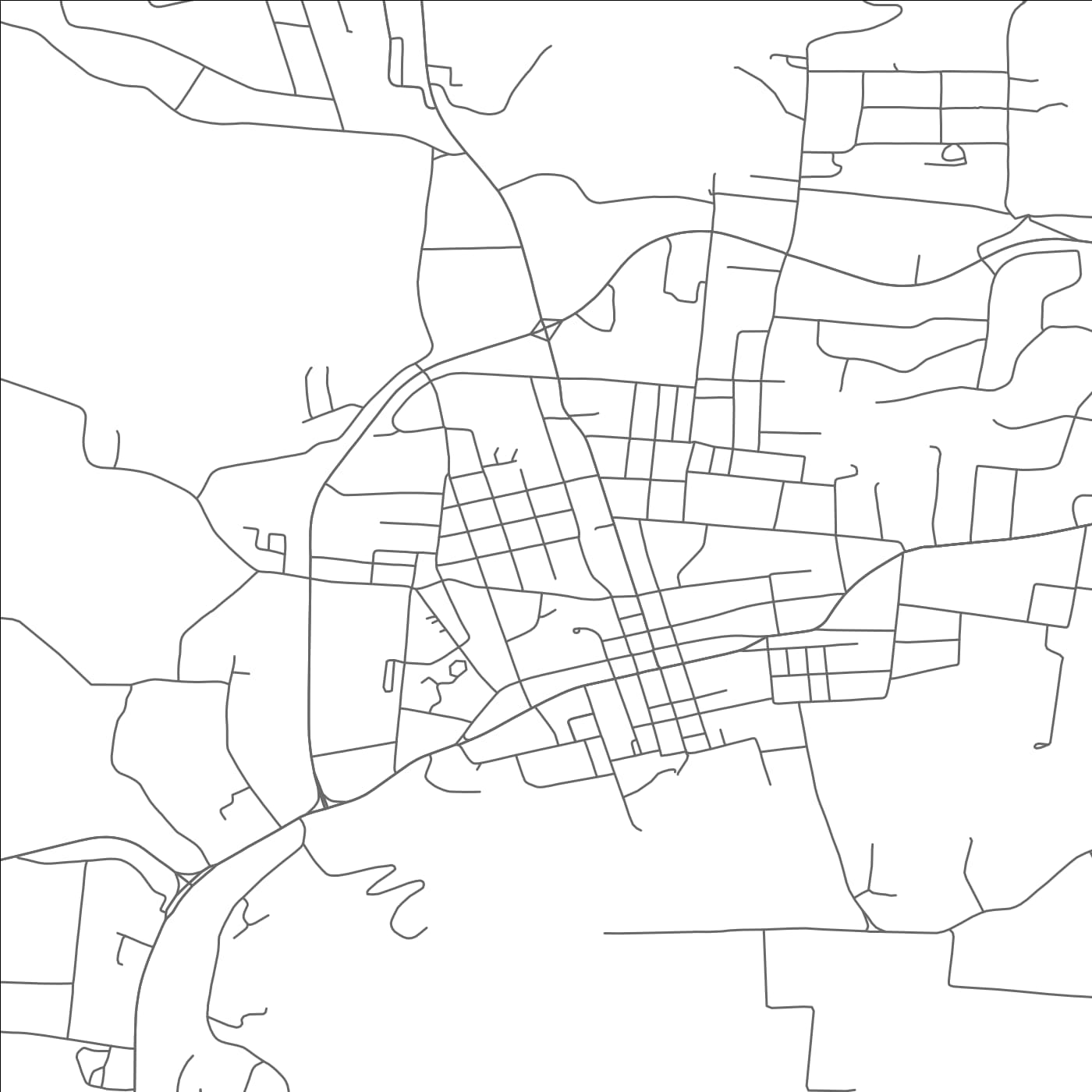 ROAD MAP OF LIVINGSTON, TENNESSEE BY MAPBAKES