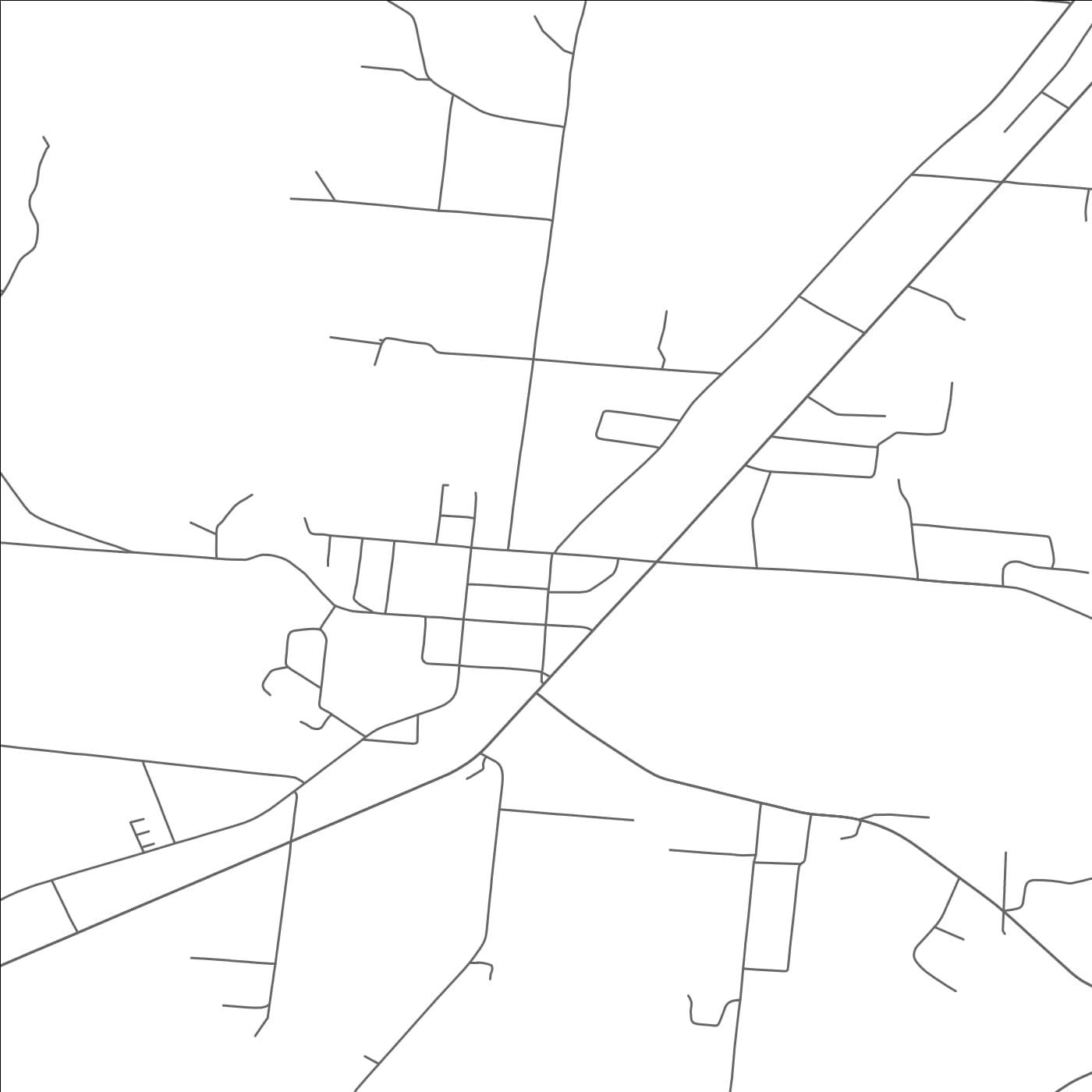 ROAD MAP OF LORETTO, TENNESSEE BY MAPBAKES