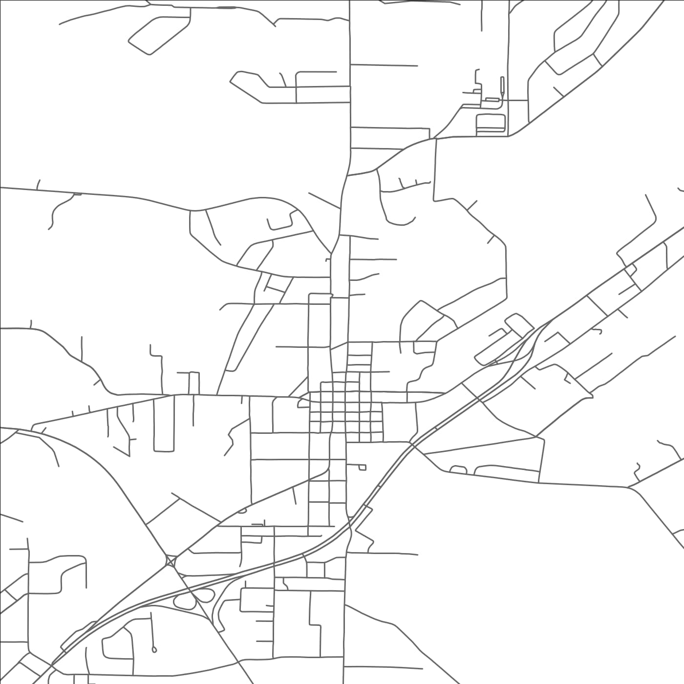 ROAD MAP OF MADISONVILLE, TENNESSEE BY MAPBAKES