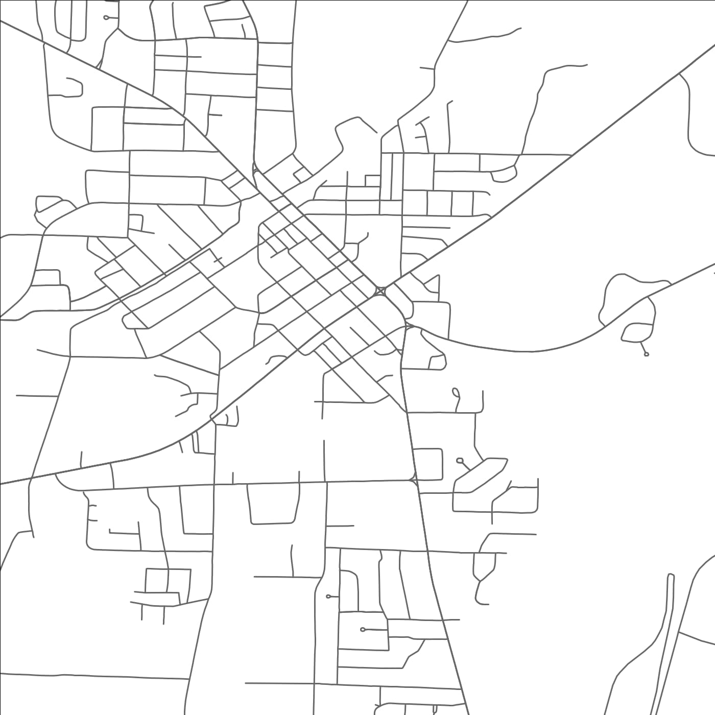 ROAD MAP OF MILAN, TENNESSEE BY MAPBAKES